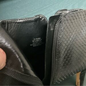 Vince Camuto Black Textured Ankle Boots